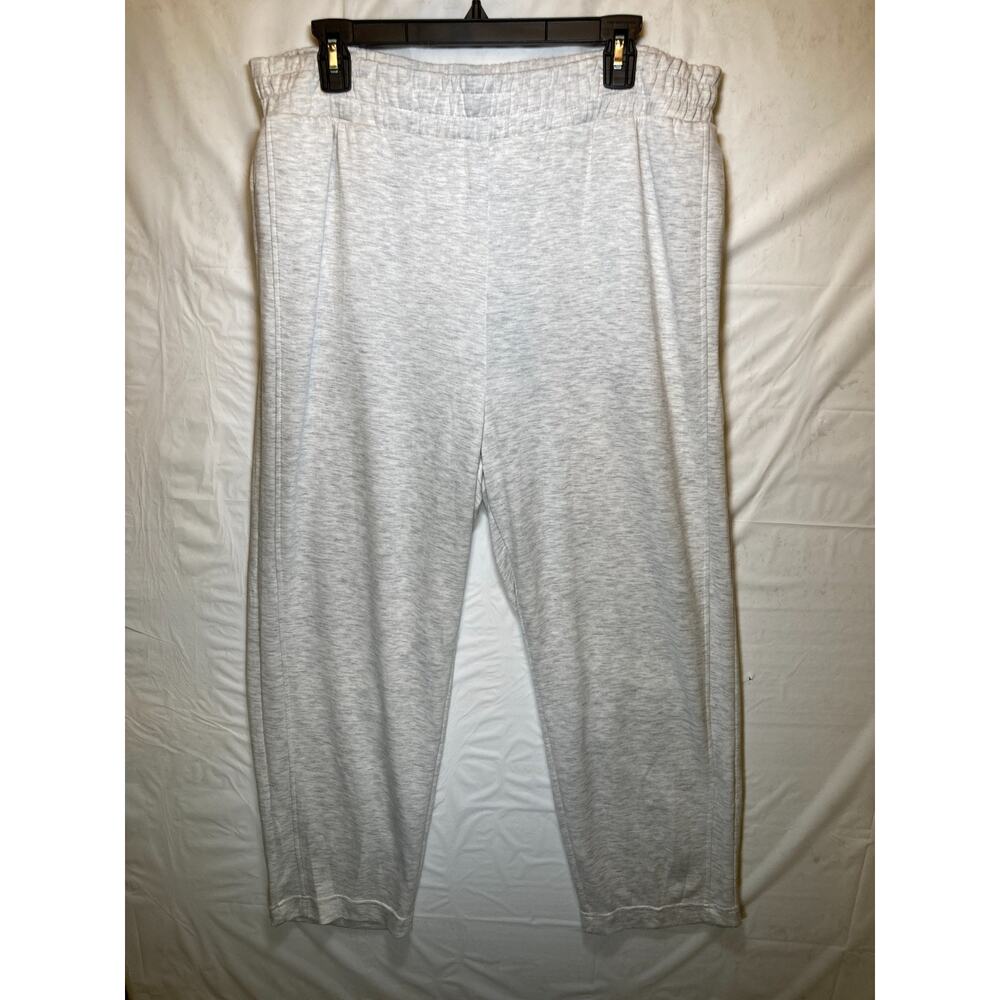 Danskin Women's Gray Pants Wide Leg Stretch Pull On Soft Stretchy XL